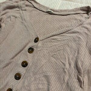 Garage Women's Pink and Cream Crop-top